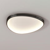 Modern Triple Geometry Chrome LED Flush Mount Light Image - 11