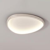 Modern Triple Geometry Chrome LED Flush Mount Light Image - 7