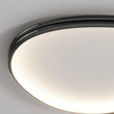 Modern Triple Geometry Chrome LED Flush Mount Light Image - 9