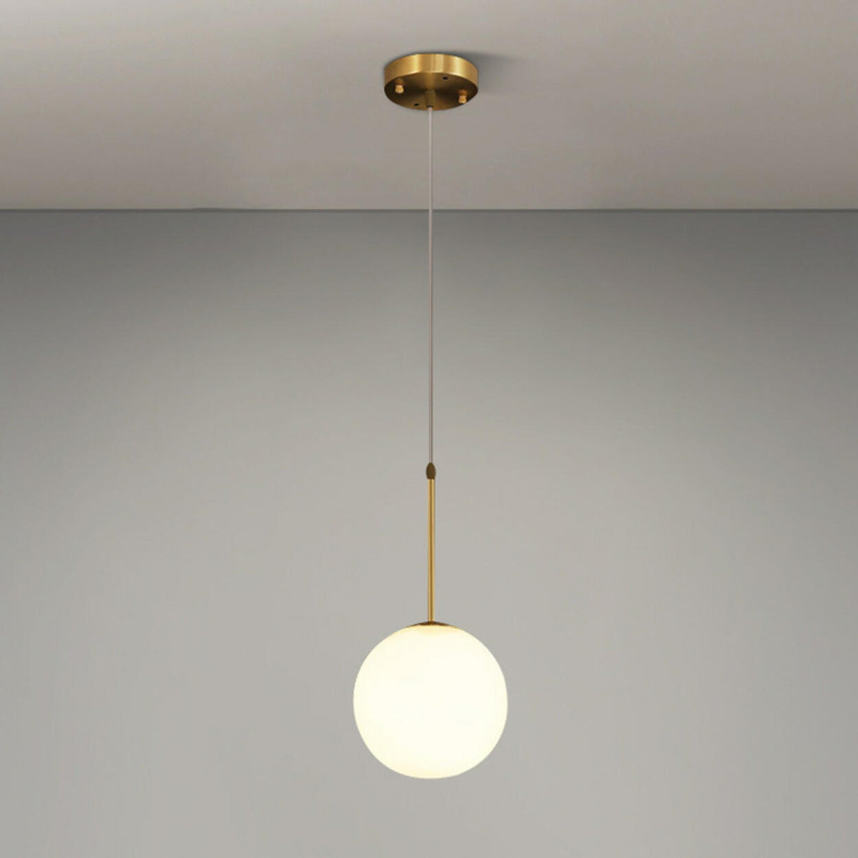 Modern Triple Globe Glass Pendant Light Adjustable Cord Image - 10