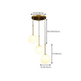 Modern Triple Globe Glass Pendant Light Adjustable Cord Image - 16