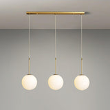 Modern Triple Globe Glass Pendant Light Adjustable Cord Image - 9