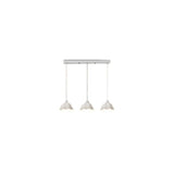 Modern Triple White Ceramics Flower Pendant Light Image - 8