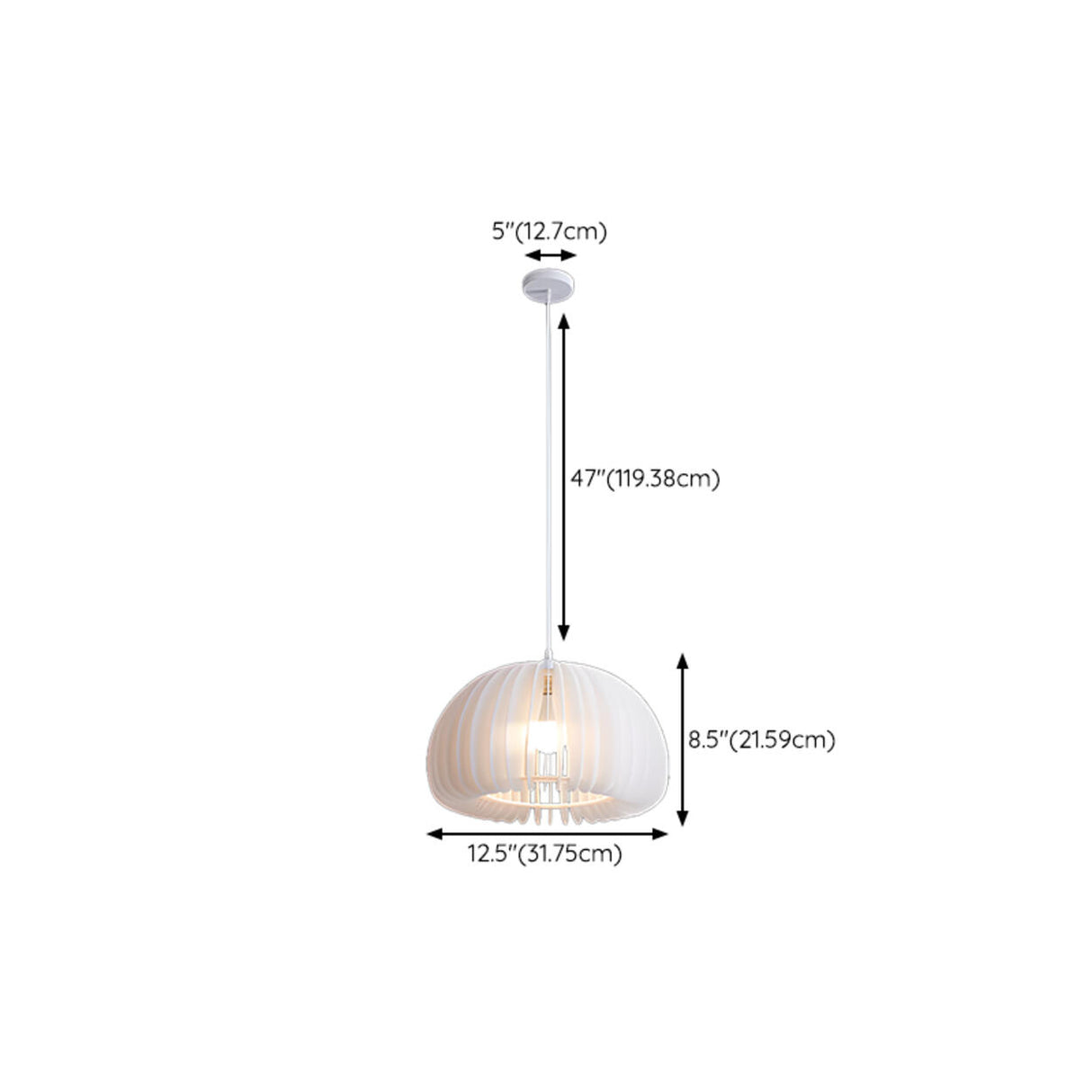 Modern Triple White Drum Lucite Acrylic Pendant Light Image - 16