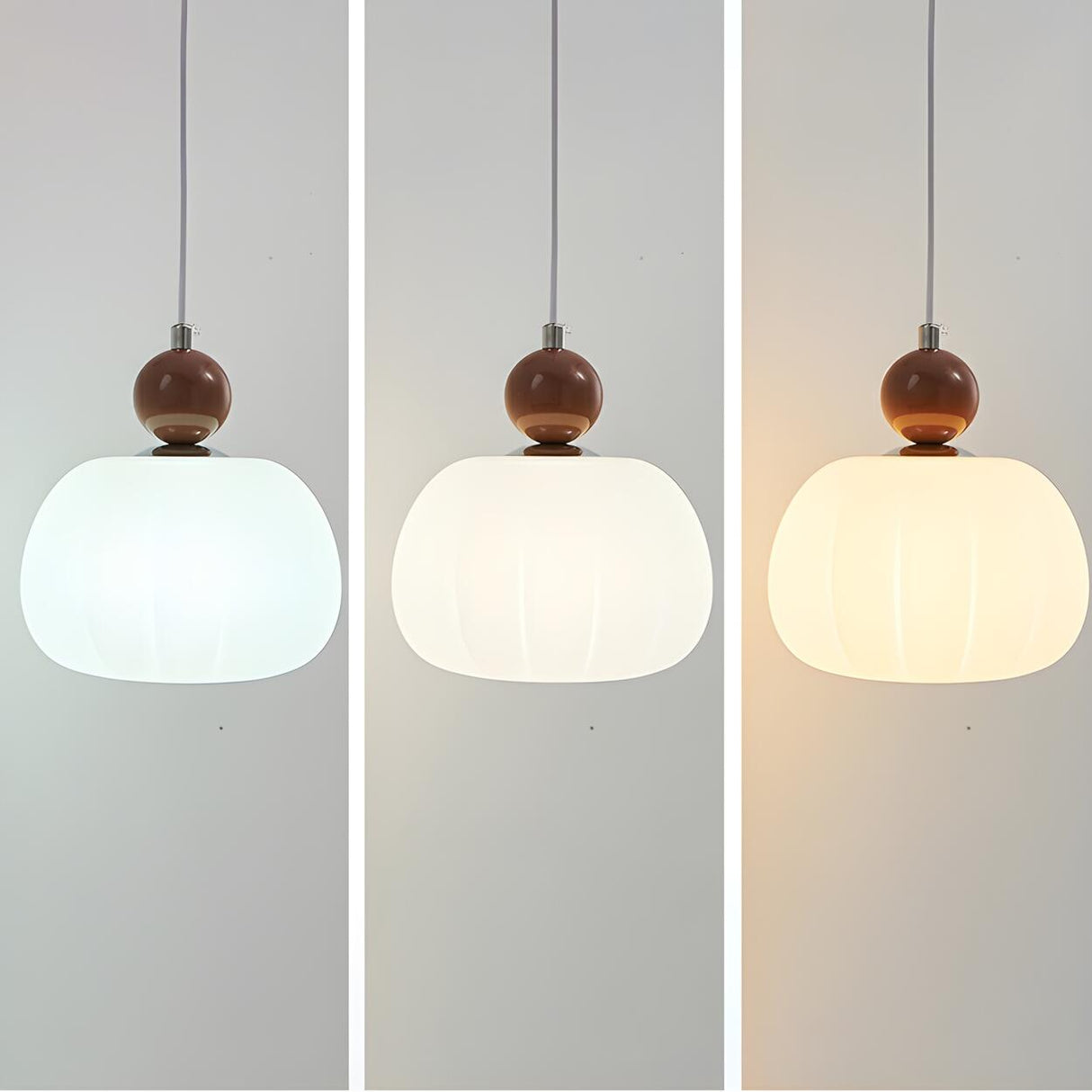 Modern Triple White Globe Linear Bedroom Pendant Light Set Image - 15