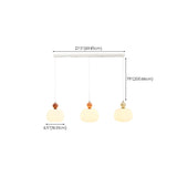 Modern Triple White Globe Linear Bedroom Pendant Light Set Image - 17