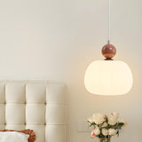 Modern Triple White Globe Linear Bedroom Pendant Light Set Image - 2