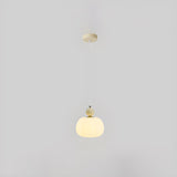 Modern Triple White Globe Linear Bedroom Pendant Light Set Image - 4