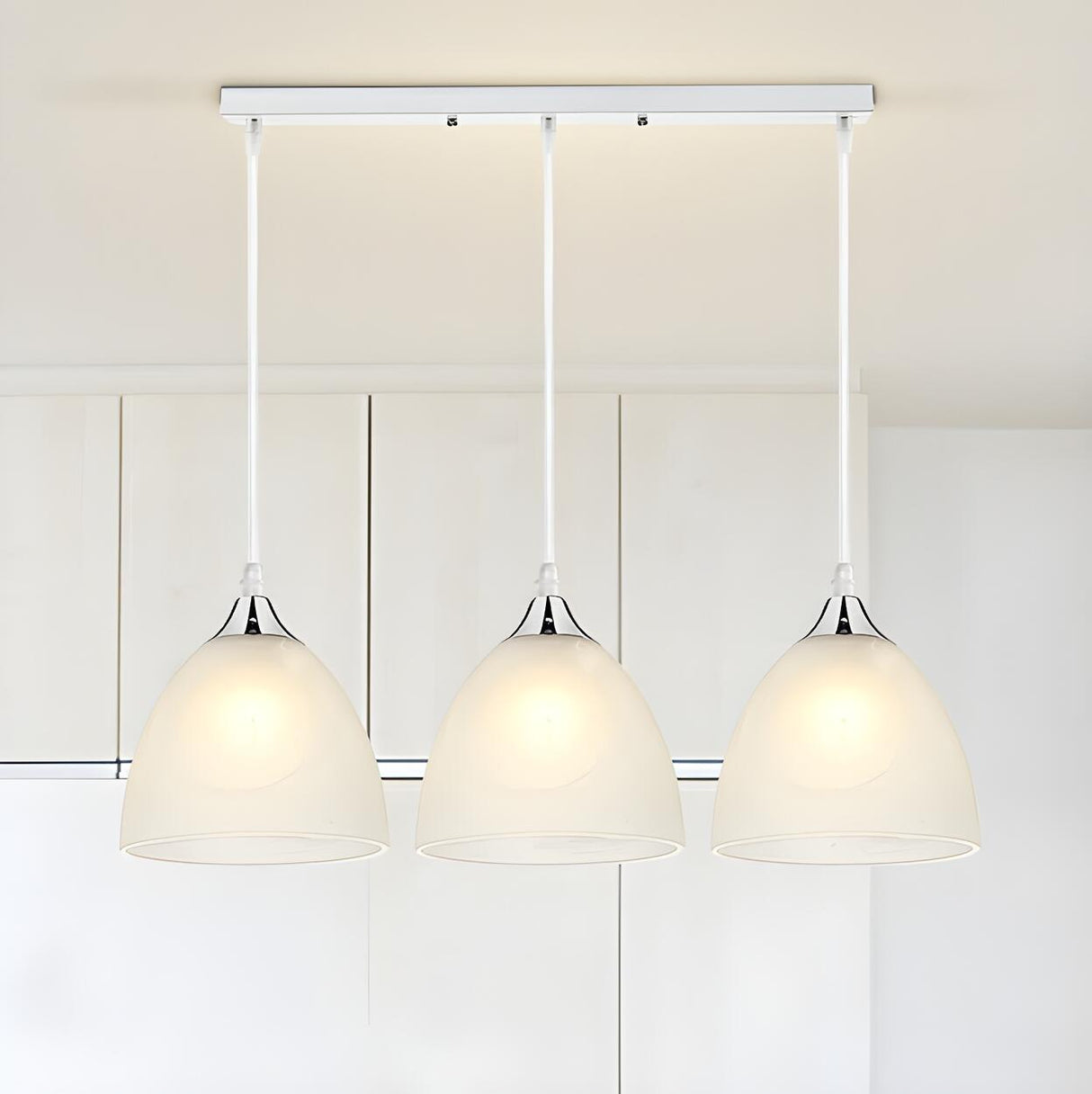 Modern Triple Woven Ball Dining Room Pendant Light Set Image - 8