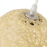 Modern Triple Woven Ball Dining Room Pendant Light Set Image - 9