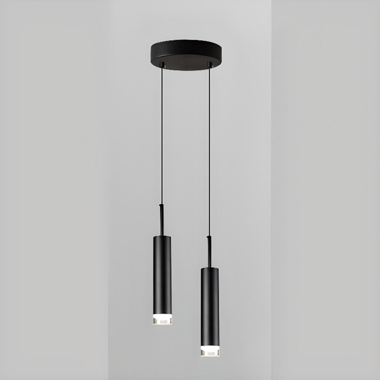 Modern Tube Acrylic Hardwired Bedroom Pendant Light Image - 7