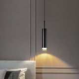 Modern Tube Acrylic Hardwired Bedroom Pendant Light Image - 8