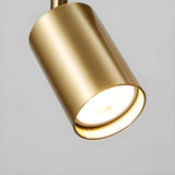 Modern Tubular Metal Ceiling Spotlight Gold Track Light Image - 4