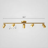 Modern Tubular Metal Ceiling Spotlight Gold Track Light Image - 7