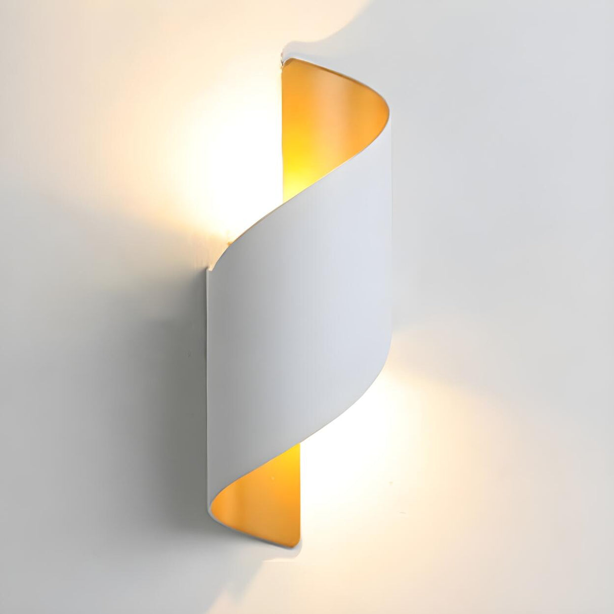 Modern Twisted LED Up Down Wall Sconce  Image - 3