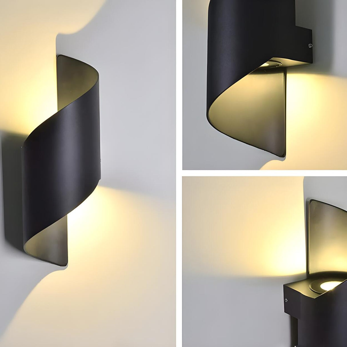 Modern Twisted LED Up Down Wall Sconce  Image - 6