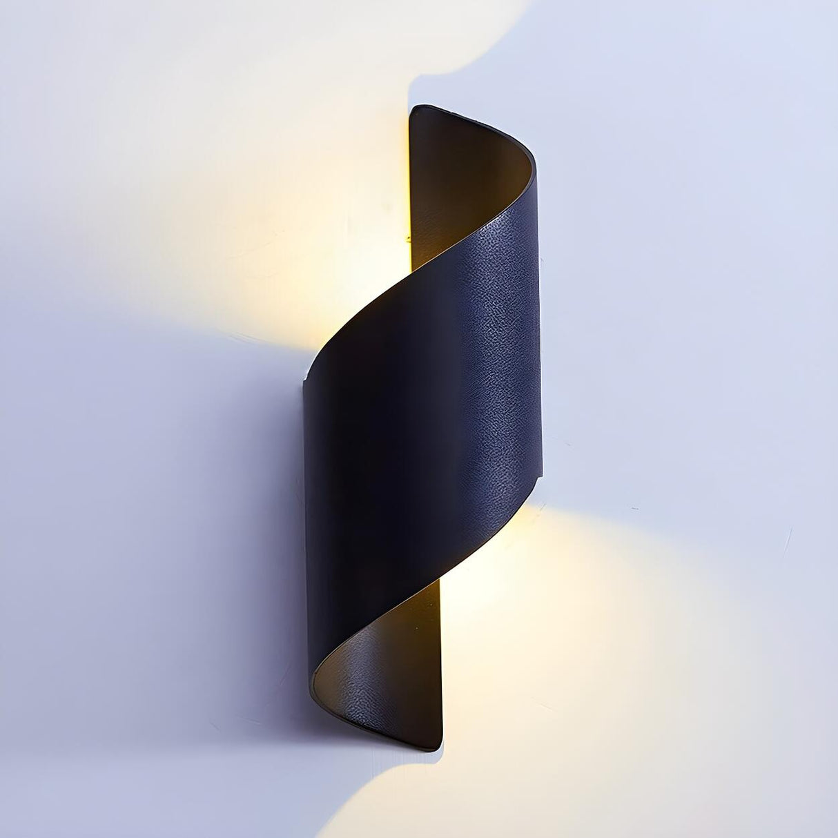 Modern Twisted LED Up Down Wall Sconce  Image - 9