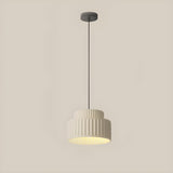 Modern Two-Tier Cylinder Green Bedroom Pendant Light Image - 7