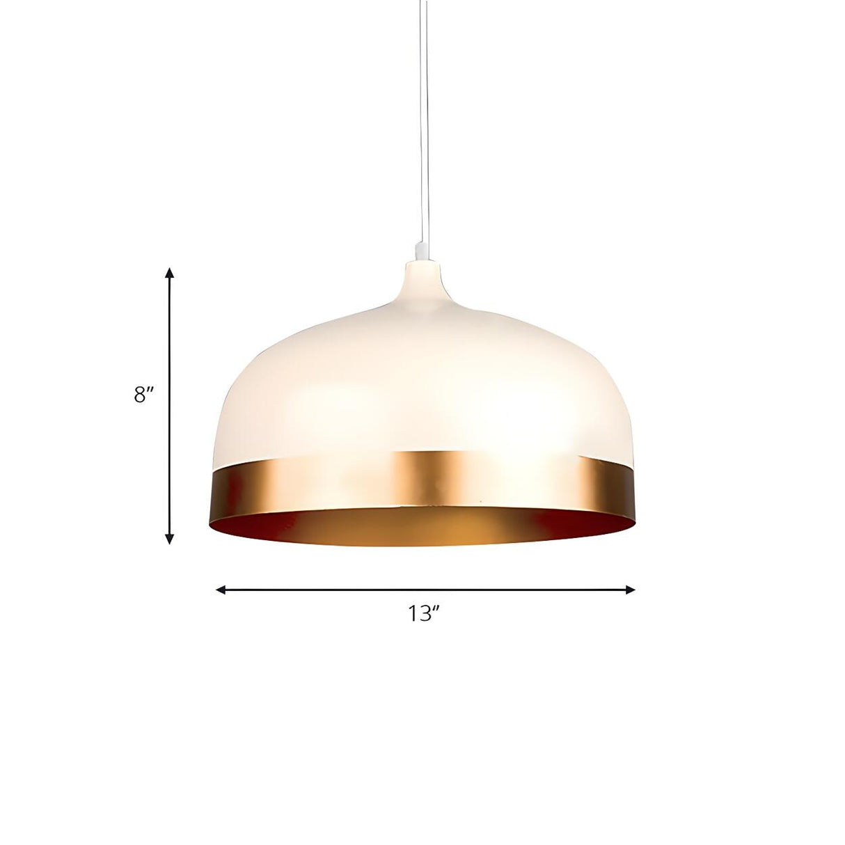 Modern Two-Tone Gold and White Cylinder Pendant Light Image - 7