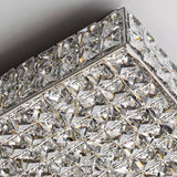 Modern Ultra-thin Rectangular Crystal Flush Mount Light Image - 14