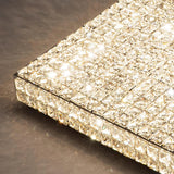 Modern Ultra-thin Rectangular Crystal Flush Mount Light Image - 16