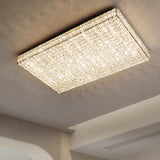 Modern Ultra-thin Rectangular Crystal Flush Mount Light Image - 19