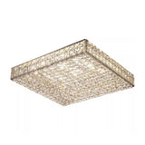 Modern Ultra-thin Rectangular Crystal Flush Mount Light Image - 9