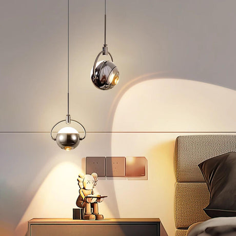 Modern Unique Bedroom Acrylic Spherical Pendant Light Image - 1