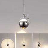 Modern Unique Bedroom Acrylic Spherical Pendant Light Image - 6