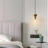 Modern Unique Bedroom Metal Geometric Pendant Light Image - 1