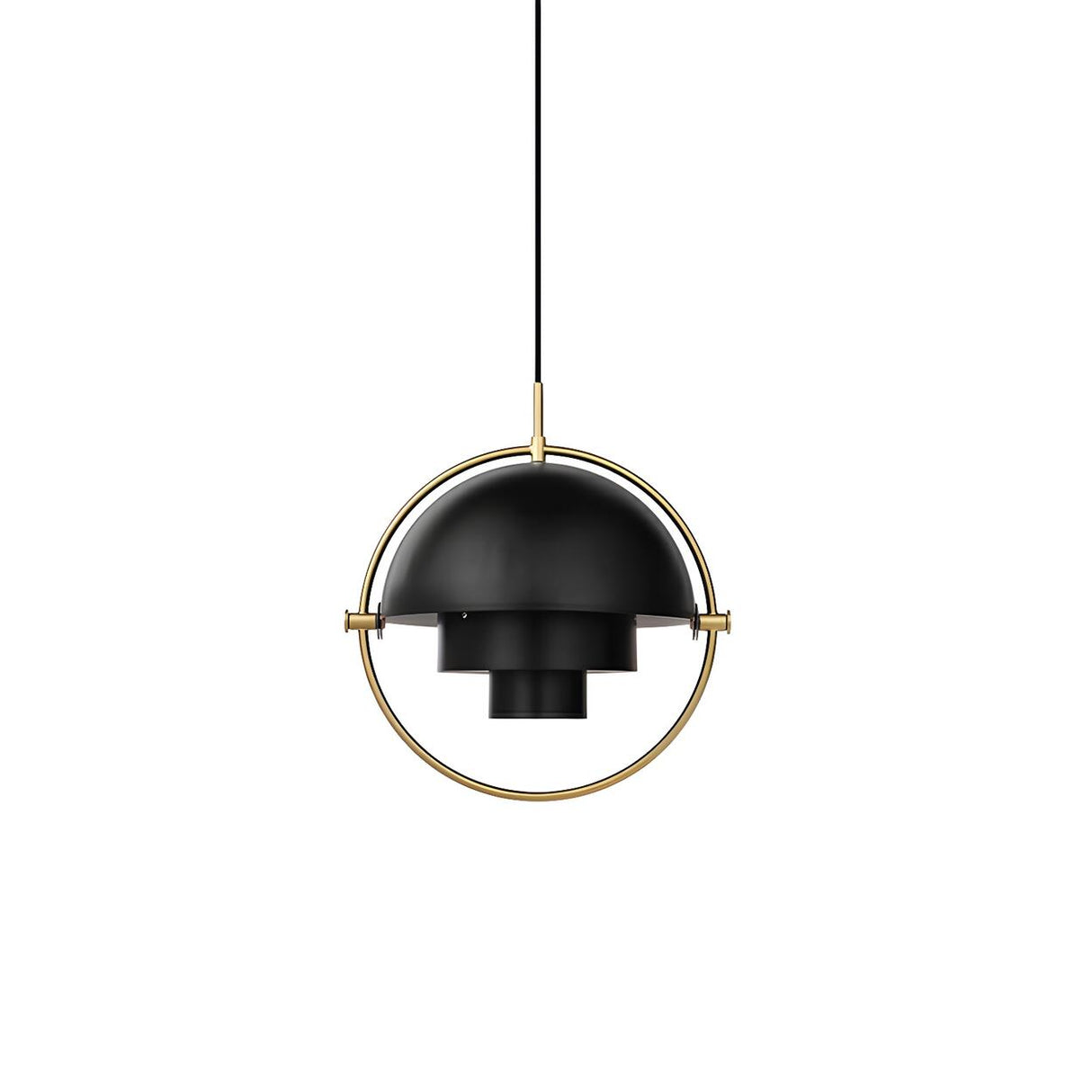 Modern Unique Green Metal Layered Globe Pendant Light Image - 3