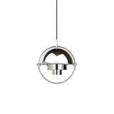 Modern Unique Green Metal Layered Globe Pendant Light Image - 5