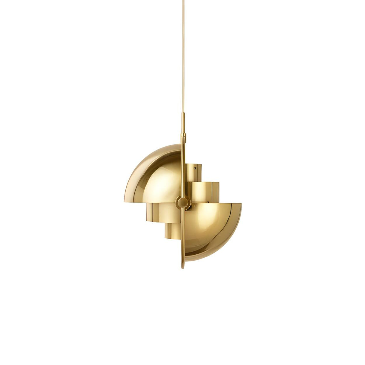 Modern Unique Green Metal Layered Globe Pendant Light Image - 9