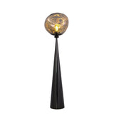 Modern Unique LED Black Lava Metal Floor Lamp Image - 7