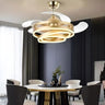 Modern Unique Spiral Round Ceiling Fan with LED Light Image - 7