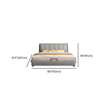 Modern Upholstered Headboard Grey Queen Storage Bed Frame Image - 12