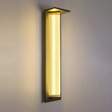 Modern Vertical Black Metal Exterior Wall Light Fixture Image - 20