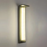 Modern Vertical Black Metal Exterior Wall Light Fixture Image - 27