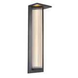 Modern Vertical Black Metal Exterior Wall Light Fixture Image - 9