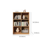 Modern Vertical Cubic Natural Wood Storage Bookcase Image - 14