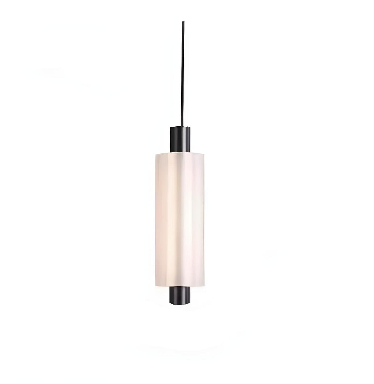 Modern Vertical Geometric White Living Room Pendant Light Image - 7