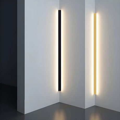 Minimalist Vertical Metal LED Wall Light Fixture Image - 1