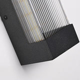 Modern Vertical Outdoor Ribbed Glass Wall Sconce Image - 12