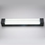 Modern Vertical Outdoor Ribbed Glass Wall Sconce Image - 5