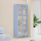 Modern Vertical Rectangular Steel Storage Bookcase Image - 21