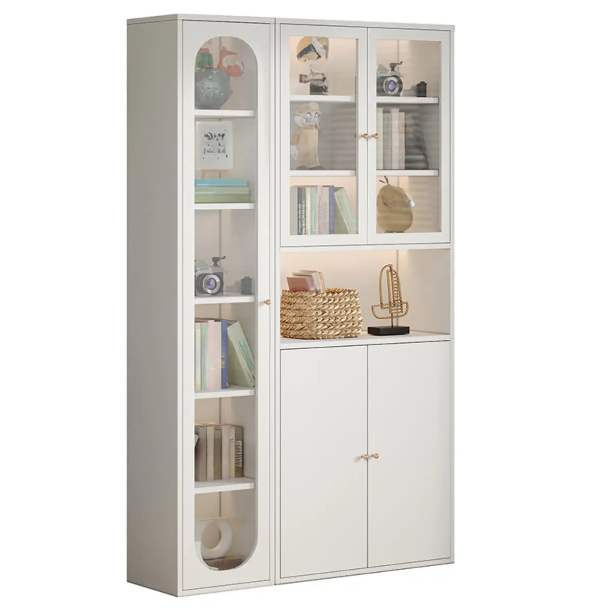 Modern Vertical Rectangular Steel Storage Bookcase Image - 5