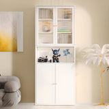 Modern Vertical Rectangular Steel Storage Bookcase Image - 8