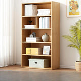 Modern Vertical Rectangular Timber Multi-shelf Bookcase Image - 15