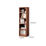 Modern Vertical Rectangular Timber Multi-shelf Bookcase Image - 35