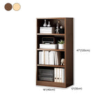 Modern Vertical Rectangular Timber Multi-shelf Bookcase Image - 36